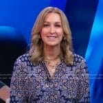 Lara’s blue paisley print dress on Good Morning America