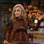 Lauren’s metallic bronze mini dress on The Young and the Restless