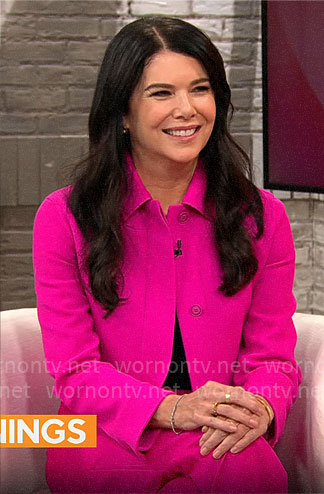 Lauren Graham’s pink jacket on CBS Mornings