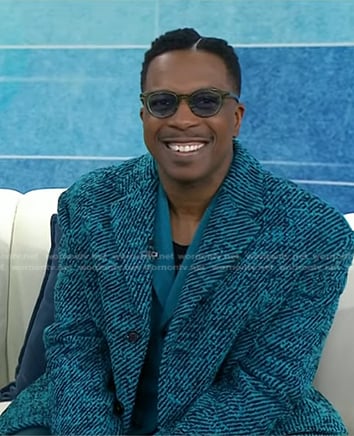 Leslie Odom Jr’s blue coat on Today