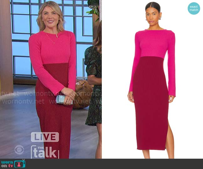 Line & Dot Frankie Dress worn by Amanda Kloots on The Talk
