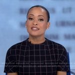 Linsey’s black grid check dress on Good Morning America