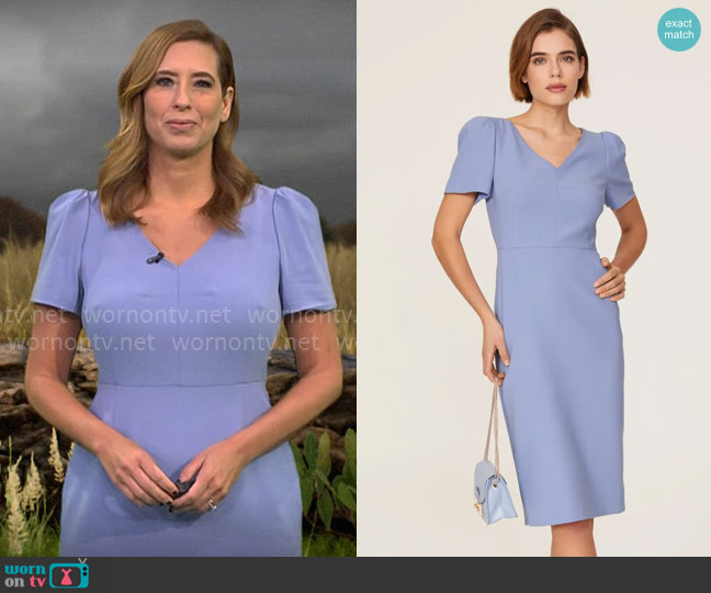 L.K. Bennett Rebecca Dress worn by Stephanie Abrams on CBS Mornings