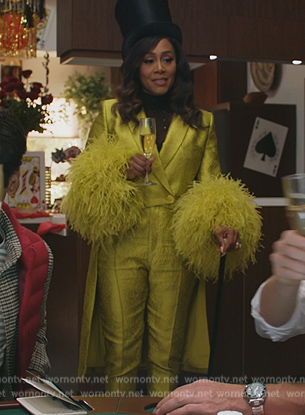 Lola’s yellow fur trim coat on All Rise