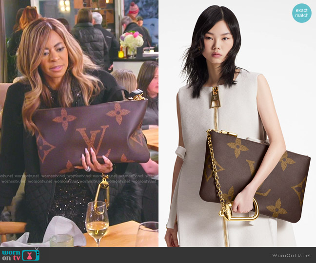 Louis Vuitton Pochette Clés XL worn by Mary Cosby on The Real Housewives of Salt Lake City