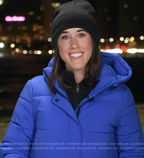 Maggie’s blue padded jacket on Today