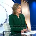 Margaret’s green pant suit on CBS Evening News