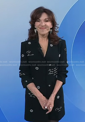 Marilu Henner’s black embellished blazer dress on Today