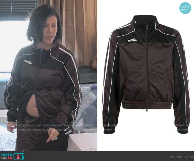 Martine Rose Stripe-detail track jacket worn by Kourtney Kardashian (Kourtney Kardashian) on The Kardashians