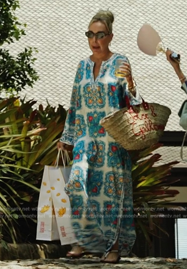 Marysol’s blue printed maxi dress on The Real Housewives Ultimate Girls Trip