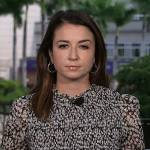 Maura Barrett’s black floral smocked dress on NBC News Daily