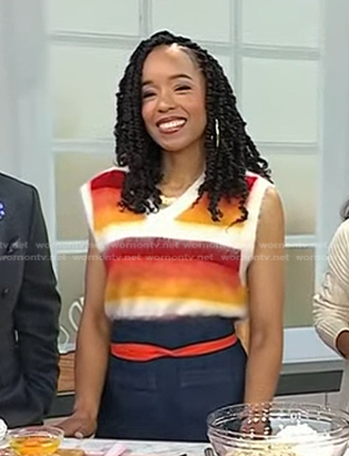 Maya-Camille Broussard’s striped mohair vest on Today