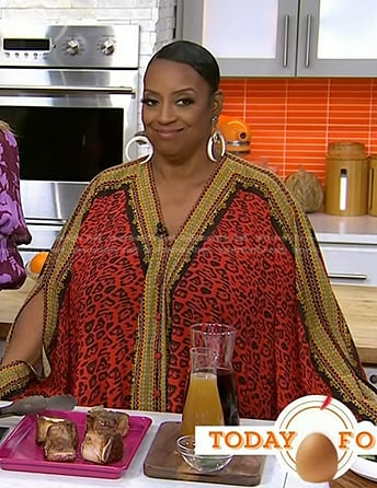 Melba Wilson’s red leopard print caftan on Today