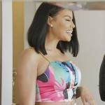 Mia’s floral print top and pant set on The Real Housewives of Potomac