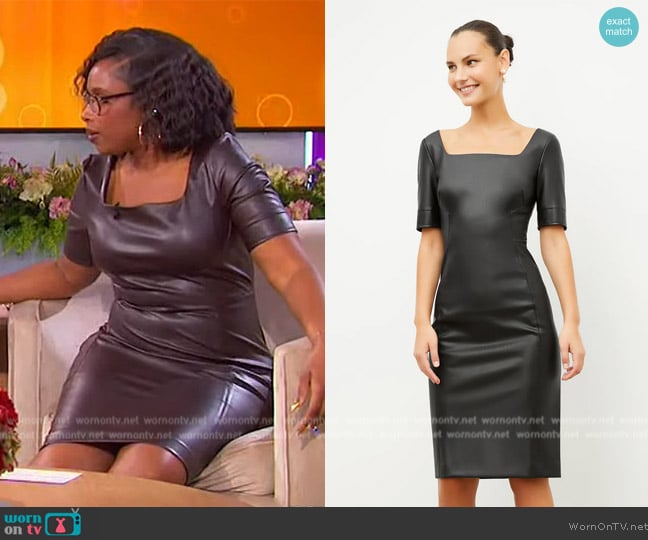M.M. LAFleur The Noa Dress - Vegan Leather worn by Jennifer Hudson on The Jennifer Hudson Show