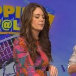 Monica Mangin’s floral print bodysuit on Live with Kelly and Mark