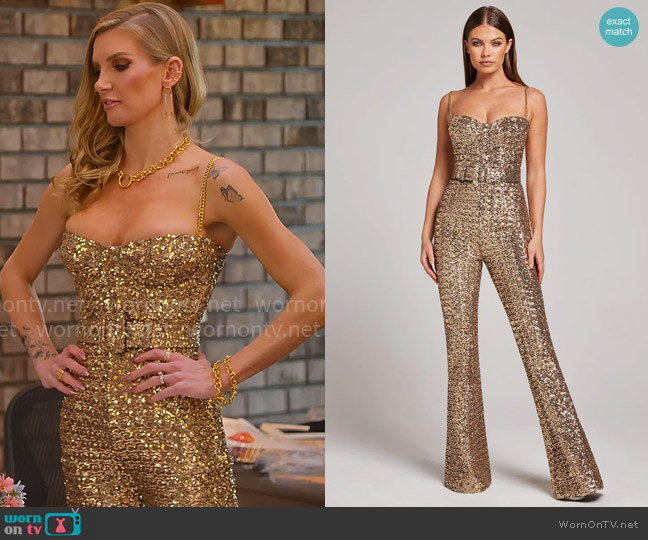 Nadine Merabi Lucinda Jumpsuit worn by Nicole Young on Selling Sunset