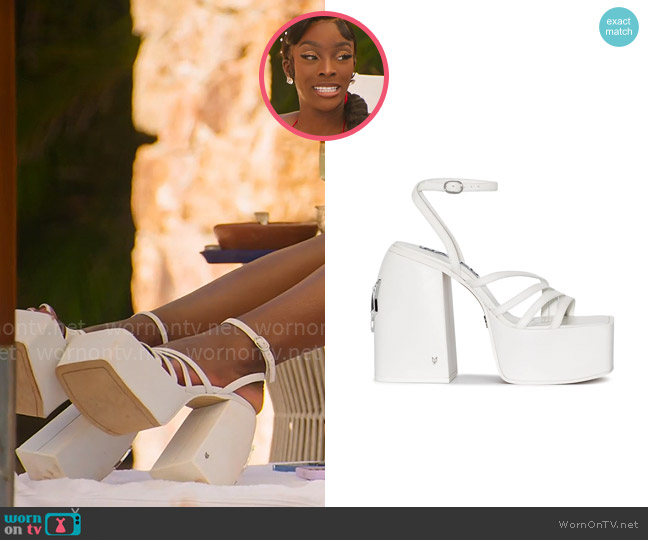 Naked Wolfe Jada Sandals worn by Chelsea Lazkani on Selling Sunset