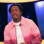 Nick Cannon’s pink tie dye jacket on Beat Shazam