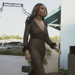 Nneka’s black metallic jumpsuit on The Real Housewives of Potomac