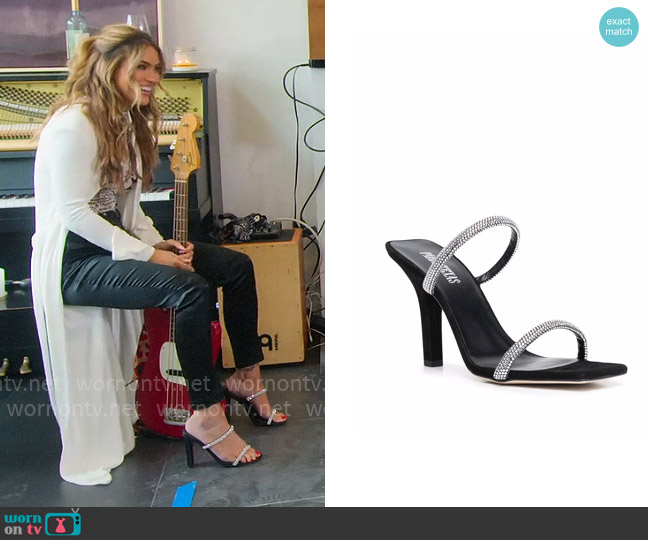 Paris Texas Holly Linda Embellished Mules worn by Chrishell Stause on Selling Sunset