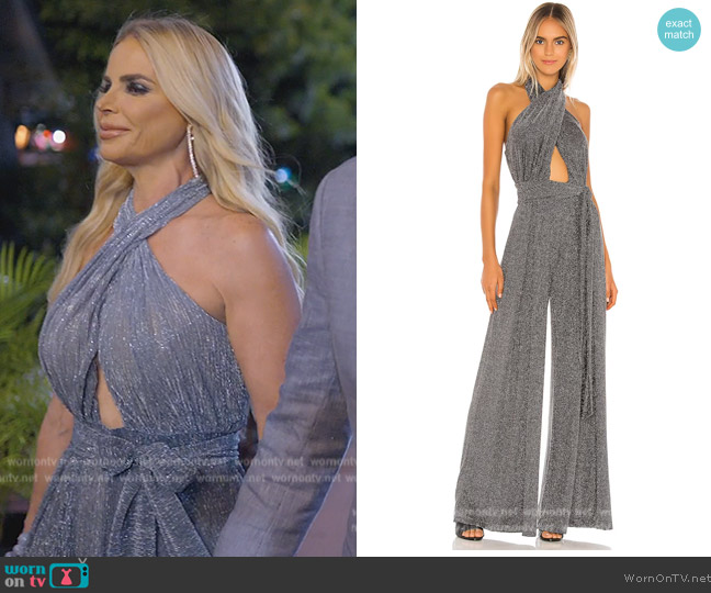 PatBO Metallic Mesh Jumpsuit worn by Alexia Echevarria (Alexia Echevarria) on The Real Housewives of Miami