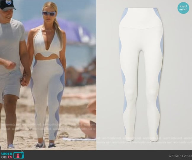 Port de Bras Bubble two-tone stretch leggings worn by Alexia Echevarria (Alexia Echevarria) on The Real Housewives of Miami