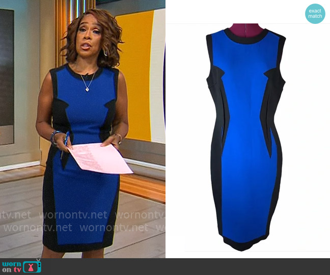 Prabal Gurung Colorblock Dress worn by Gayle King on CBS Mornings