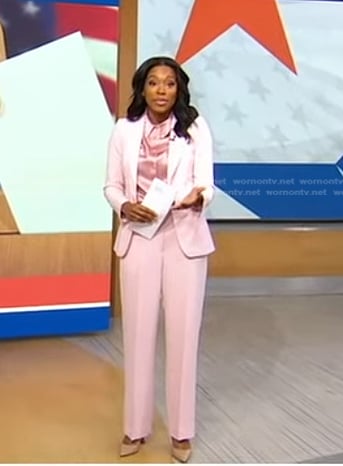 Rachel’s pink pant suit on Good Morning America