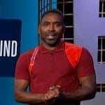 Justin’s red strap detail polo on E! News