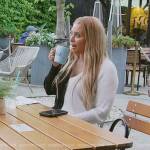Robyn’s black and white colorblock dress on The Real Housewives of Potomac