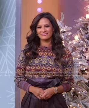 Rocsi Diaz’s floral sweater on Good Morning America