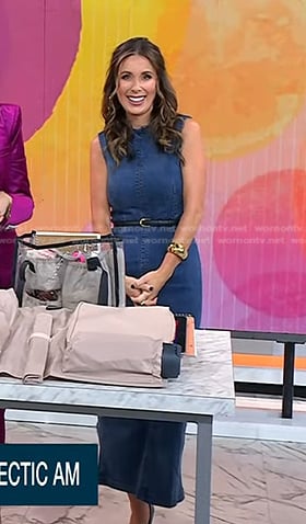 Sarah Eggenberger’s sleeveless denim dress on Today