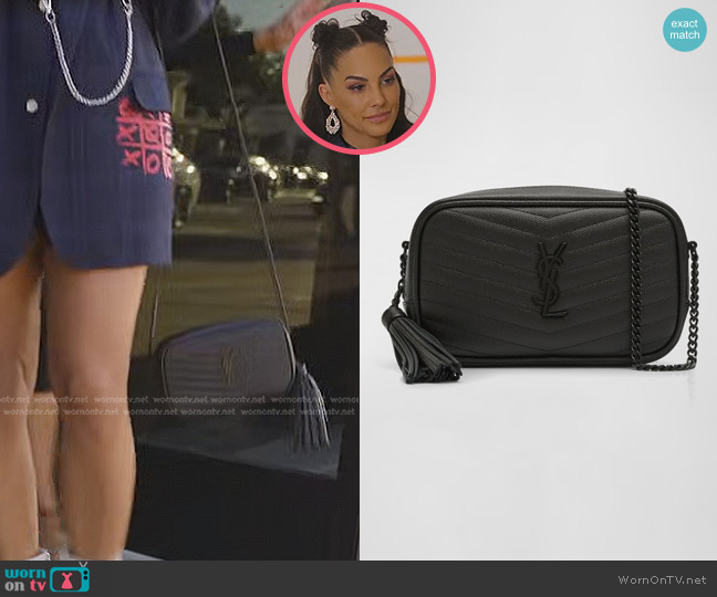 Saint Laurent Lou Mini YSL Camera Crossbody Bag worn by Amanza Smith on Selling Sunset