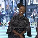 Shanola Hampton’s tweed tie neck jumpsuit on Today