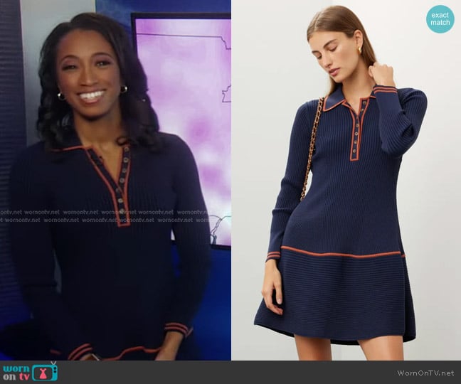 Shoshanna Viola Knit Dress worn by Brittany Bell on Good Morning America