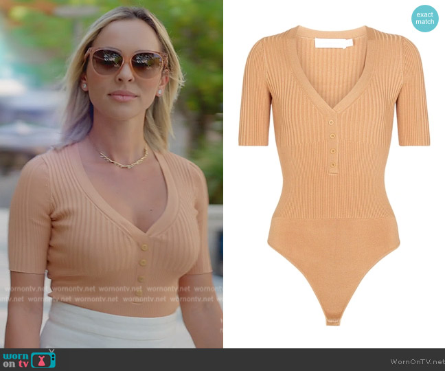Simkhai Miyah Ribbed Bodysuit worn by Nicole Martin (Nicole Martin) on The Real Housewives of Miami