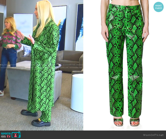 Simon Miller Natty Faux Snakeskin Pants worn by Erika Jayne on The Real Housewives of Beverly Hills