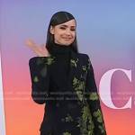 Sofia Carson’s leaf embroidered jacket coat on Today