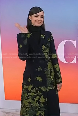 Sofia Carson’s leaf embroidered jacket coat on Today