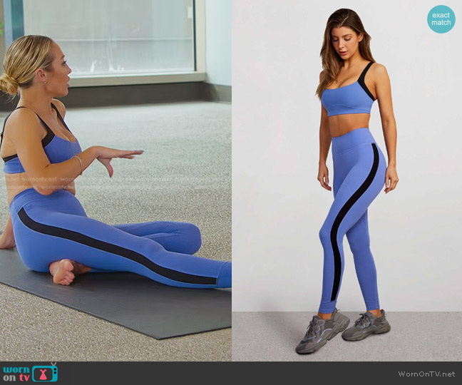 Stori Wonder Mid Support Bra in cornflower worn by Mary Fitzgerald on Selling Sunset