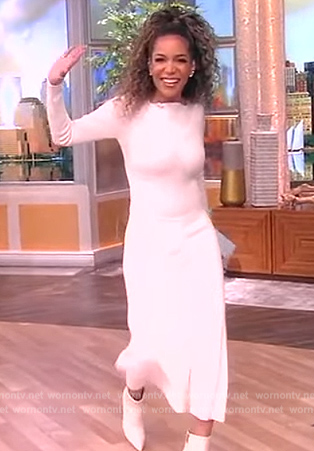 Sunny’s white sweater dress on The View