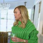 Sutton’s green chunky knit sweater on The Real Housewives of Beverly Hills