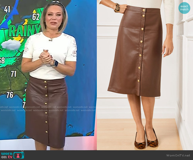 Talbots Faux Leather Skirt worn by Dylan Dreyer on Today