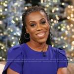 Tiffany Aliche’s blue puff sleeve dress on Good Morning America