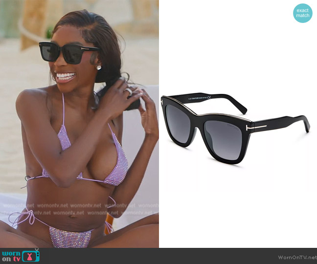 Tom Ford Julie Square Sunglasses worn by Chelsea Lazkani on Selling Sunset
