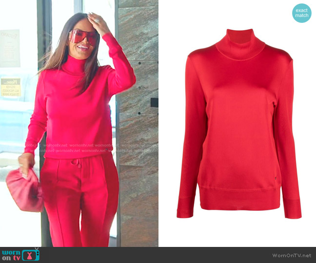 Tom Ford Silk Roll-Neck Jumper worn by Lisa Barlow on The Real Housewives of Salt Lake City