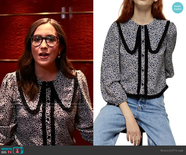 Topshop Floral Print Blouse worn by Savannah Sellers on Today