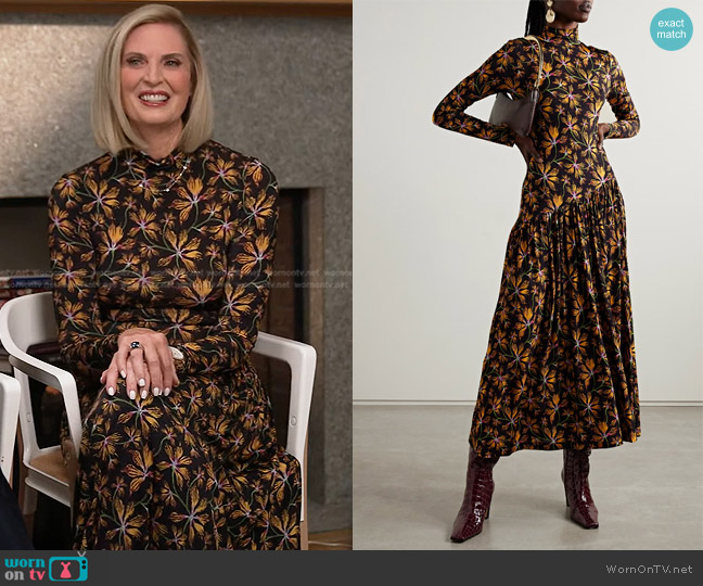Ulla Johnson Fernanda Midi Dress worn by Ann Romney on CBS Evening News