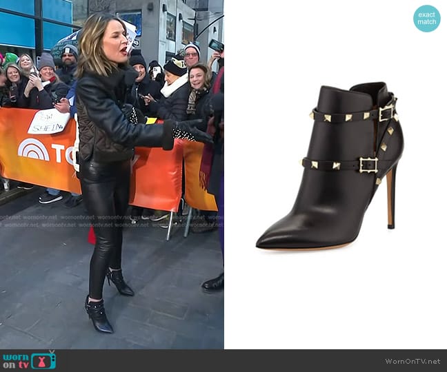 Valentino Garavani Rockstud Ankle Boots worn by Savannah Guthrie on Today